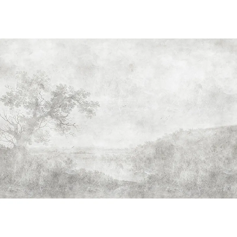 Must-Have Tadessi Fototapete Wald M1-No.61174 Digitaldruck Tapete Grau Weiß - Natur Landschaft