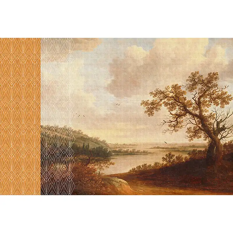 Tadessi Fototapete Landschaft M1-No.61217 Digitaldruck Tapete Gelb Beige - Natur Baum Mega-Angebot