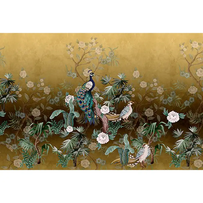 Top-Seller Tadessi Fototapete Vögel M1-No.61419 Digitaldruck Tapete Gelb Grün - Blumen Natur