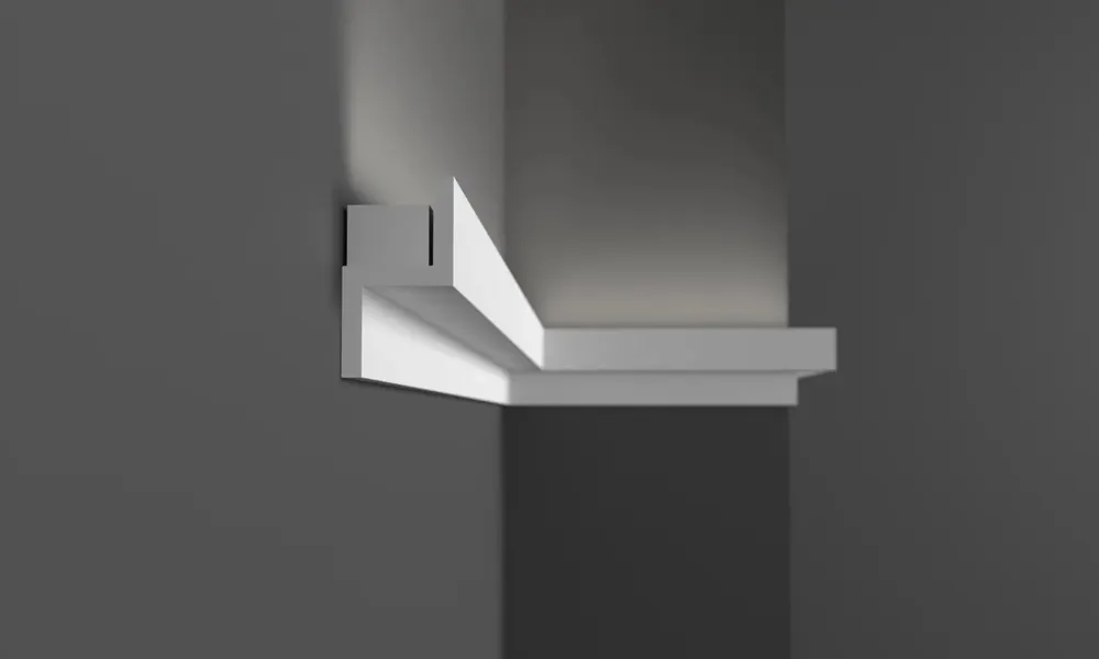 Bestpreis LED Stuckleiste 22x40mm 2m für indirekte Beleuchtung Decke Styropor Lichtleiste KH902