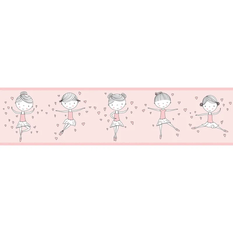 A.S. Creation | Only Borders 11 | 403722 | Papierbordüre | Kinderzimmer | 5.00 x 0.155 m | Rosa Rabatt