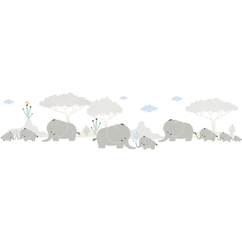 A.S. Creation | Only Borders 11 | 403747 | Papierbordüre | Kinderzimmer | 5.00 x 0.155 m | Grau Preiswert