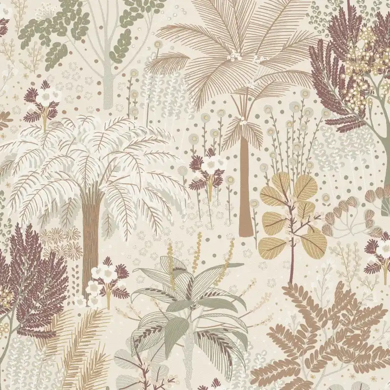 Vliestapete A54803 Beige Dschungel Asperia Grandeco Preis Gesenkt