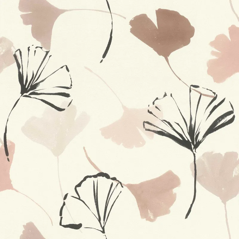 Rasch | Rhapsody | 690118 | Vliestapete | Botanisch | 10.05 x 0.53 m | Weiß | Schwarz | Rosa Heißes Angebot