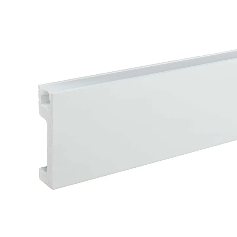 Neue Kollektion NMC | Lichtleiste | IL10 WALLSTYL | Polystyrol | 80 x 23 x 2000 mm | Schwarz | Sockelleiste