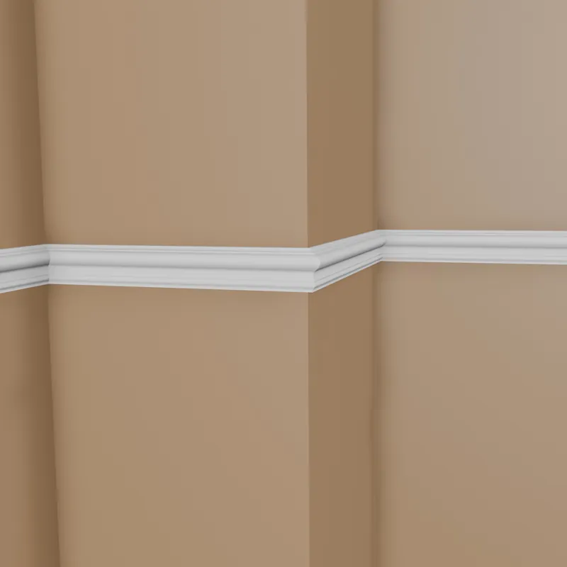 Zertifiziert Mardom Wandleiste MD346 Polyforce 23 x 61 x 2000 mm Weiß Zierleiste Modern