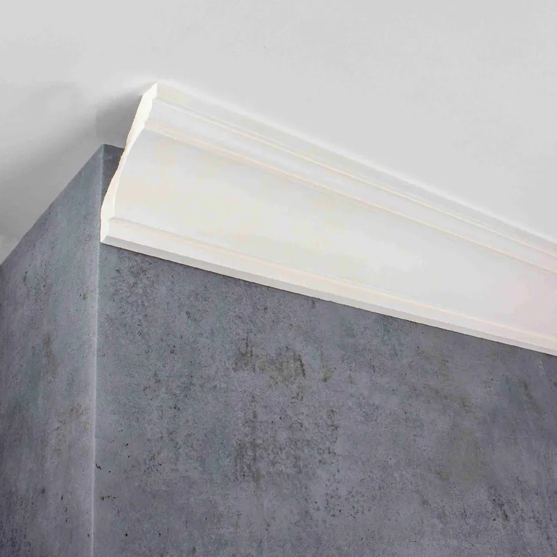 Begrenztes Angebot PROVISTON Stuckleisten Innen- oder Außenwinkel | Für Deckenleiste "ES-21" 75 x 88 mm Weiß Gips