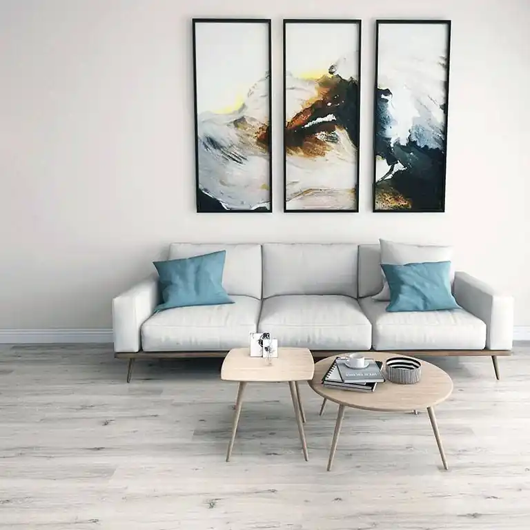 Check One Vinylboden 2430 Varrel 1220 x 180 x 4.5 mm Klick Vinyl Holzoptik Eiche Hellgrau Neue Kollektion