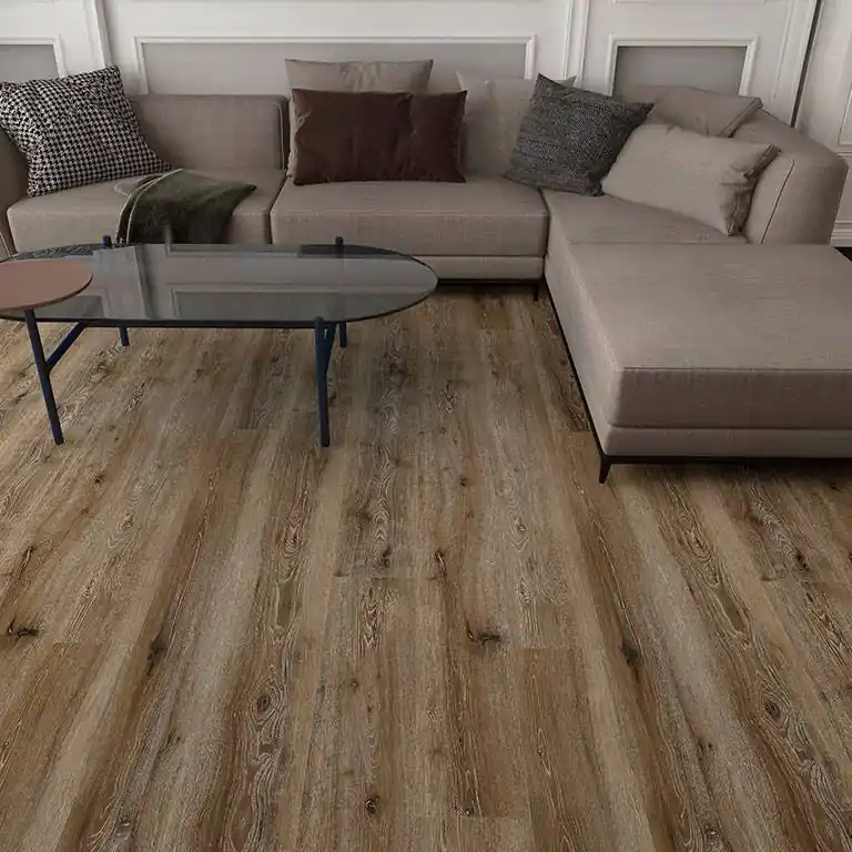Check One Vinylboden 2431 Büren 1220 x 180 x 4.5 mm Klick Vinyl Holzoptik Eiche Braun Neue Kollektion