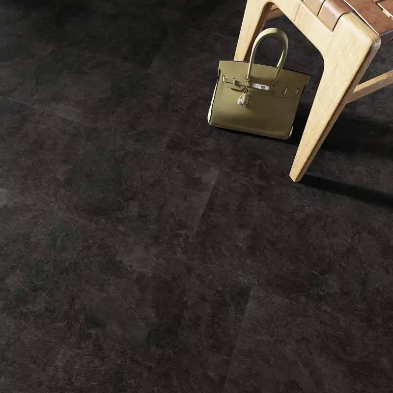 Expressversand Vinylboden DESIGN 555 Dryback 609 x 304 x 2.5 mm Klebevinyl Steinoptik Fliesenoptik Schwarz NKL42