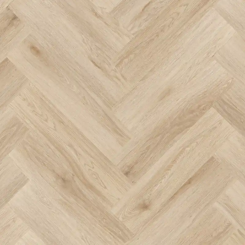 Solange Der Vorrat Reicht Vinylboden AMARON Herringbone Harlow Eiche 592 x 148 x 5 mm Klickvinyl Beige NKL42
