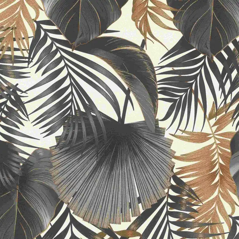 Bestpreis Rasch Vliestapete Selection 462050 | 0.53 x 10.05 m | Botanical Dschungel Schwarz