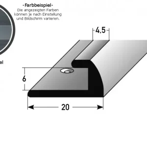 Auer Einfass- & Abschlussprofile Midleton B 20 mm L 2700 mm Einfasshöhe 6 mm Alu elox Top-Preis