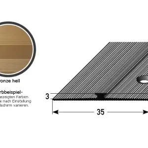 Auer Einfass & Abschlussprofil Rathmore Höhe 3 - 5 mm Breite 35 mm Länge 2700 mm Aluminium Direkt Vom Hersteller