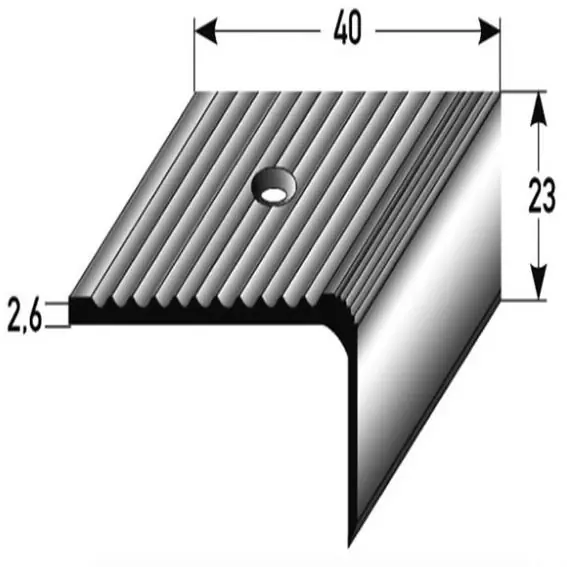 PROVISTON Treppenkanten- & Winkelprofile Amelia Höhe 23 mm Breite 40 mm Aluminium Ausverkauf