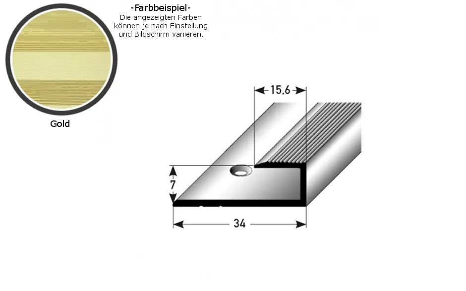 Preisknaller PROVISTON Einfass- & Abschlussprofile Waterford B 34 mm Einfasshöhe 7 mm Alu eloxiert