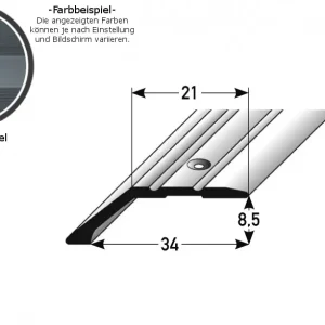 Neu Im Sortiment PROVISTON Einfass- & Abschlussprofile Huntsville Höhe 10.3 - 17.3 mm Breite 47 mm Alu elox