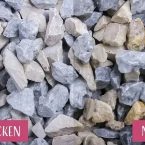 Abverkauf Santana Splitt 8 - 16 mm Edelsplitt MIX Naturstein Blau Beige Garten Steine Kies GSH