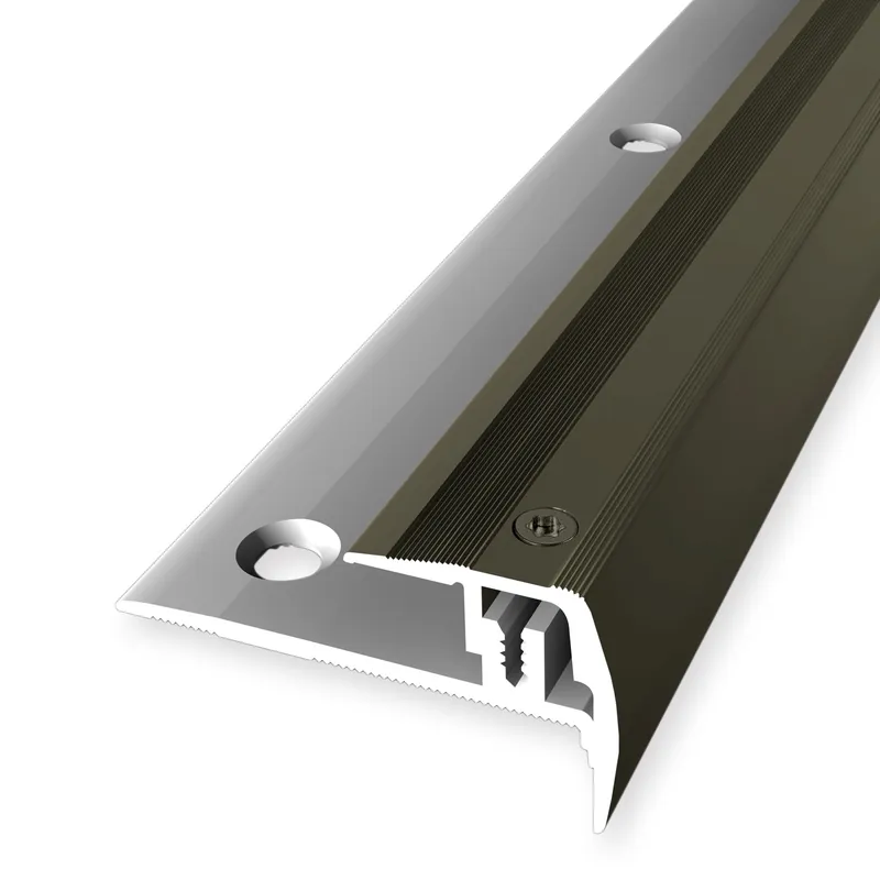 Aktuell Treppenkantenprofil 27 x 23 mm Aluminium Winkelprofil Geriffelt Versenkt Gebohrt Küberit