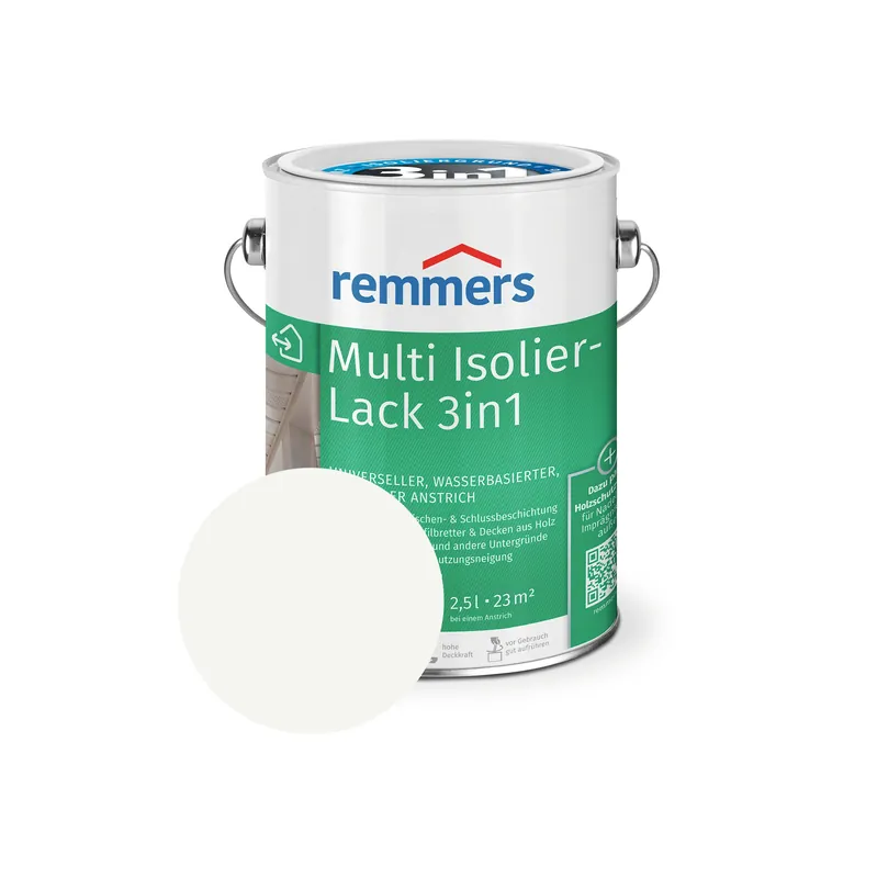 Sonderaktion Remmers Multi-Isolierlack 3in1 | Wasserbasis | Grund-Zwischen- & Schluss | kostenfreie Lieferung