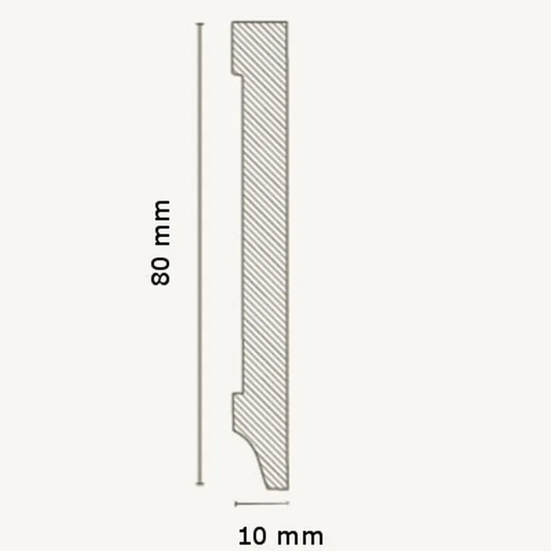 Innen- oder Außenwinkel Für Sockelleiste Eckig 10 x 80 mm MDF foliert Weiß by PROVISTON Saisonangebot