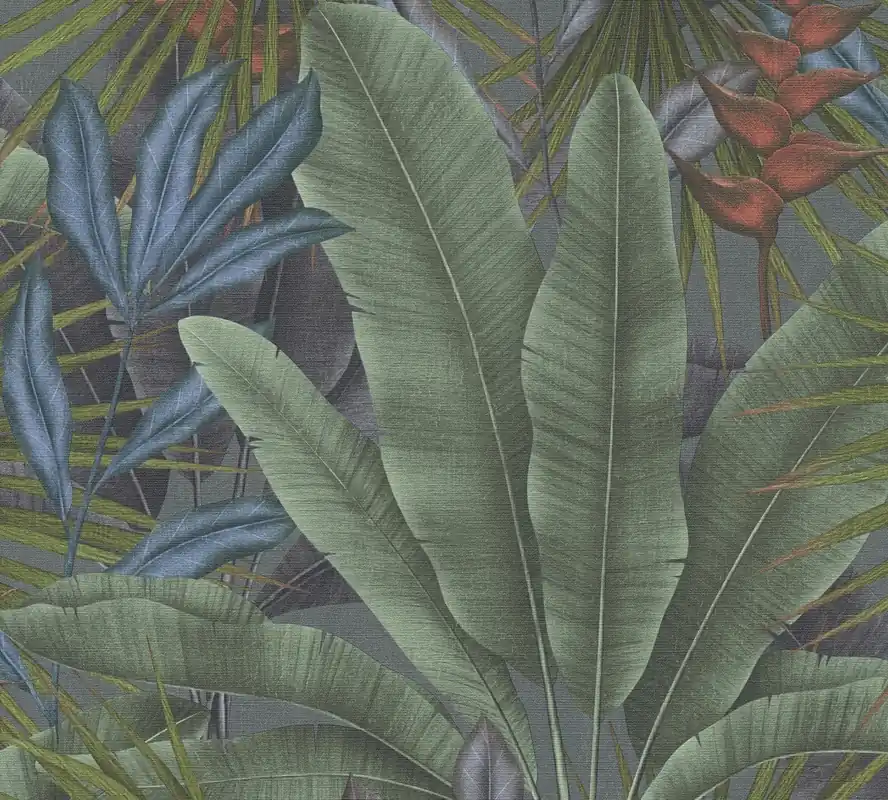 Markenprodukt Tapete Camilla Botanical Dschungel M1-No.11126 Vlies grau Grün Tadessi 10.05 m x 0.53 m