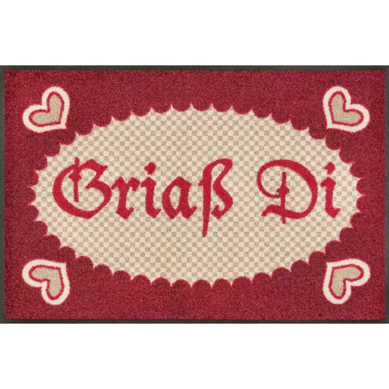 Fussmatte Griaß Di 75 x 50 cm Schmutzfangmatte waschbar wash+dry Design Mega-Angebot
