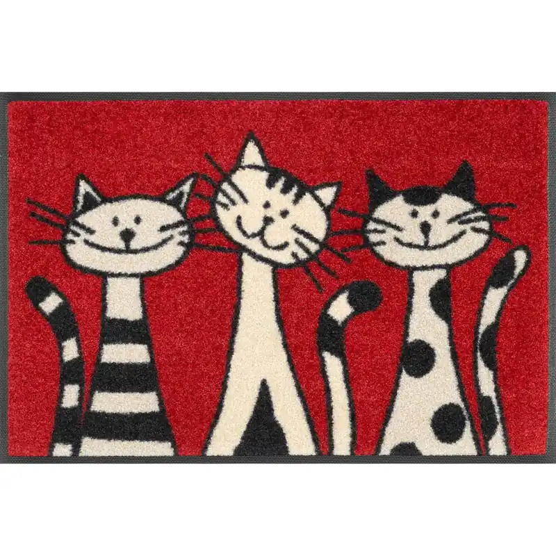 Fussmatte Three Cats Schmutzfangmatte waschbar versch. Größen wash+dry Design Günstig