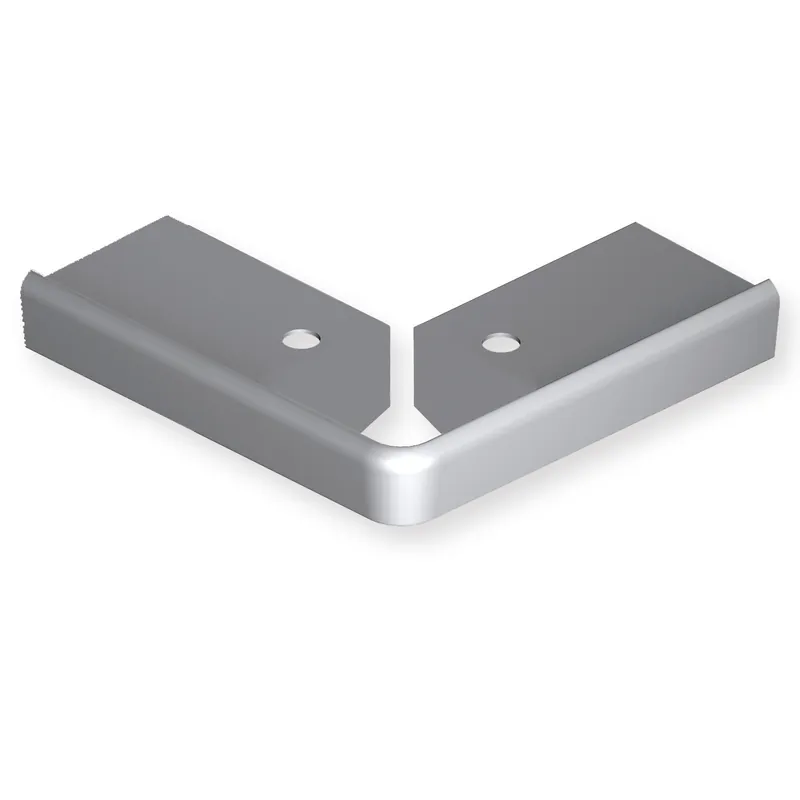 Treppenkantenprofil 18.5 x 48 mm Aluminium Runde Treppen Ecke 90 Grad Glatt Versenkt Gebohrt Küberit Neue Kollektion
