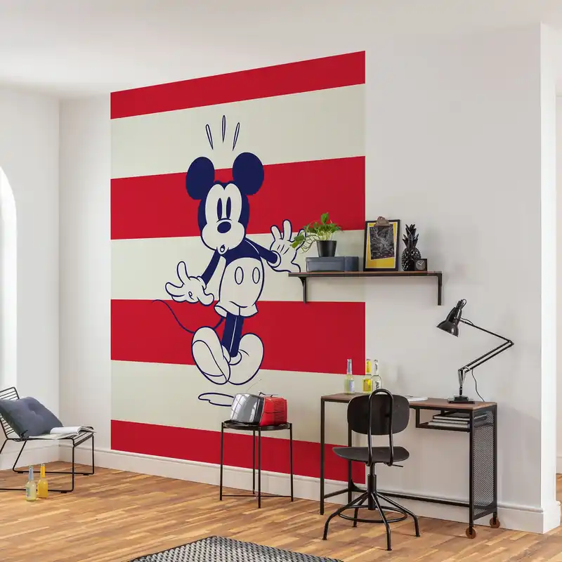 Online Kaufen Komar Fototapete Disney Micky Vibrant 250 x 200 cm Vlies Micky Vibrant Micky Maus Comic-Style Retro