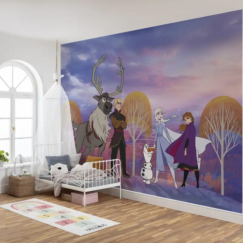 Mega-Angebot Komar Fototapete Disney Frozen Autumn Forest 280 x 400 cm Vlies Forest Elsa Zauberwald Eiskönigin