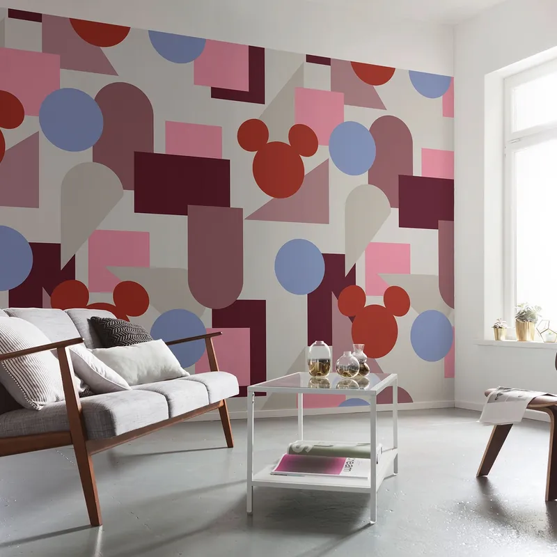 Komar Fototapete Disney Colourful Mickey 250 x 400 cm Digitaldrucktapete Vlies Colourful Micky Maus Preiswert
