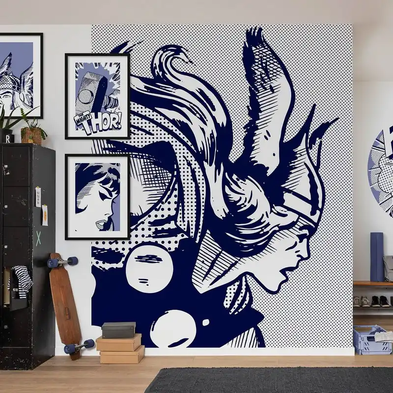 Echt Komar Fototapete Marvel Legend of Thor 250 x 200 cm Vlies Legend of Thor Avengers Donnergott