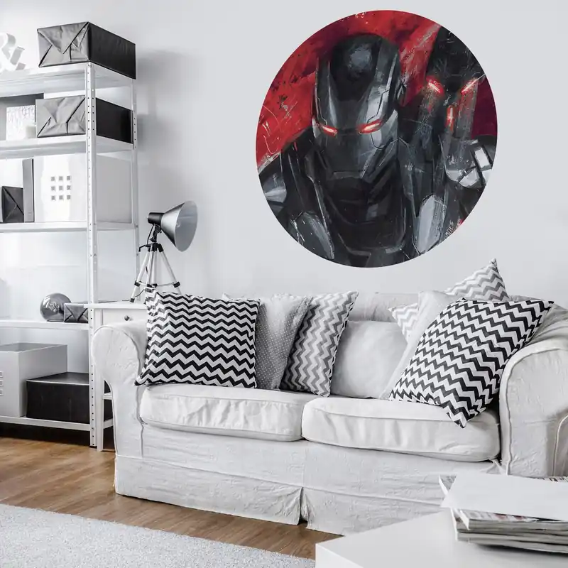 Komar Fototapete Marvel Avengers Painting War-Machine 125 x 125 cm Wandbild Vlies Selbstklebend Letzte Chance