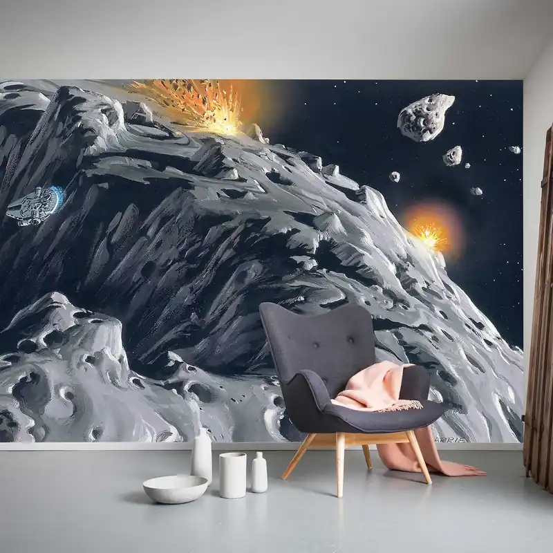 Komar Fototapete Star Wars Asteroid 250 x 500 cm Vlies Ralph McQuarries Idee Asteroid Universum Beliebt