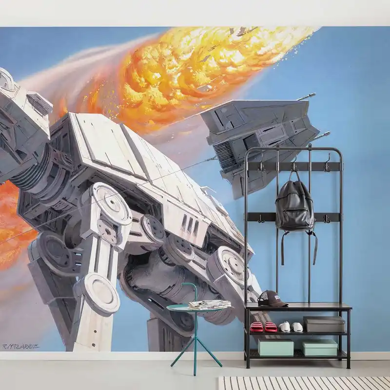 Saisonangebot Komar Fototapete Star Wars Hoth Battle AT-AT 250 x 500 cm Digitaldrucktapete Vlies Hoth Battle AT-AT