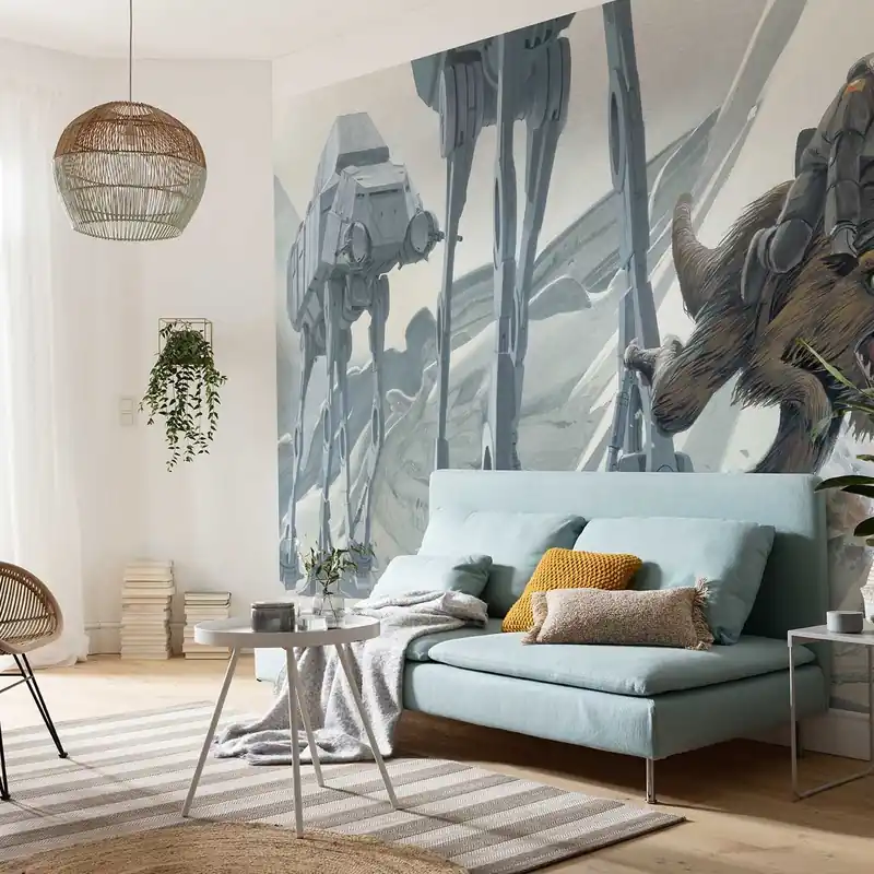 Neu Komar Fototapete Star Wars Hoth Battle Ground 250 x 500 cm Vlies Darth Vader Luke Skywalker Kampf