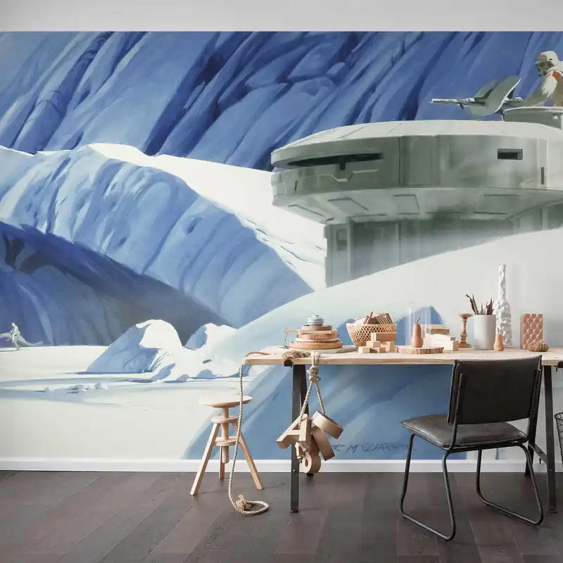 Nur Heute Komar Fototapete Star Wars Hoth Echo Base 250 x 500 cm Vlies Hoth Echo Base Geheimbasis Gletscher