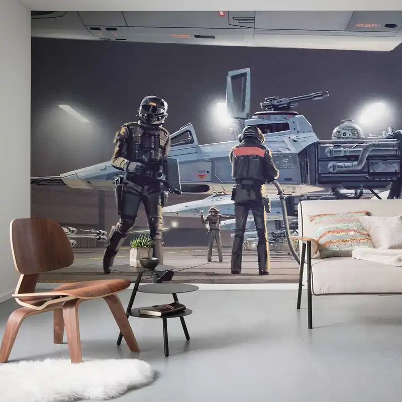 Geprüft Komar Fototapete Star Wars Yavin Hangar 250 x 500 cm Vlies Yavin Hangar Yavin Raumhafen Jedis