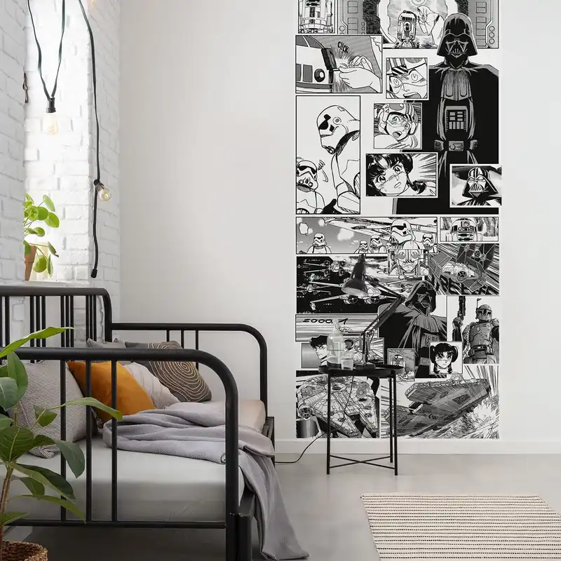 Komar Fototapete Star Wars Manga Madness 250 x 100 cm Vlies Manga Comic Schwarzweiß Darth Vader Nur Für Kurze Zeit