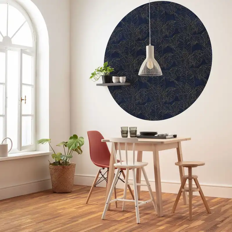 Preisknaller Komar Fototapete Disney Dot Royal Blue 125 x 125 cm Vlies Selbstklebend Royal Blue Goldenes Laub