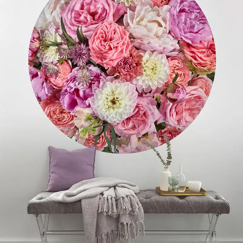 Markenprodukt Komar Fototapete Disney Dot Beautiful Blossoms 125 x 125 cm Wandtattoo Vlies Selbstklebend Blumen