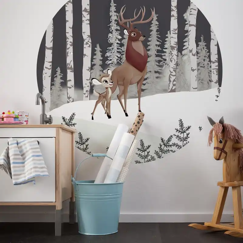 Schneller Versand Komar Fototapete Disney Dot Bambi Great Prince 125 x 125 cm Vlies Selbstklebend Bambi Great Prince