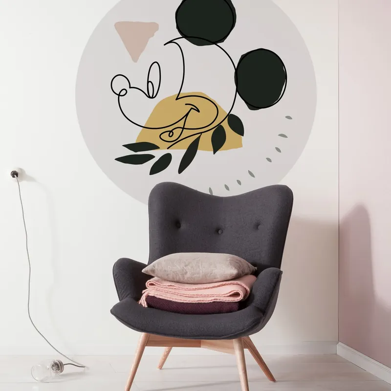 Begrenztes Angebot Komar Fototapete Disney Dot Micky Modern Art 125 x 125 cm Vlies Selbstklebend Micky Maus Cartoon
