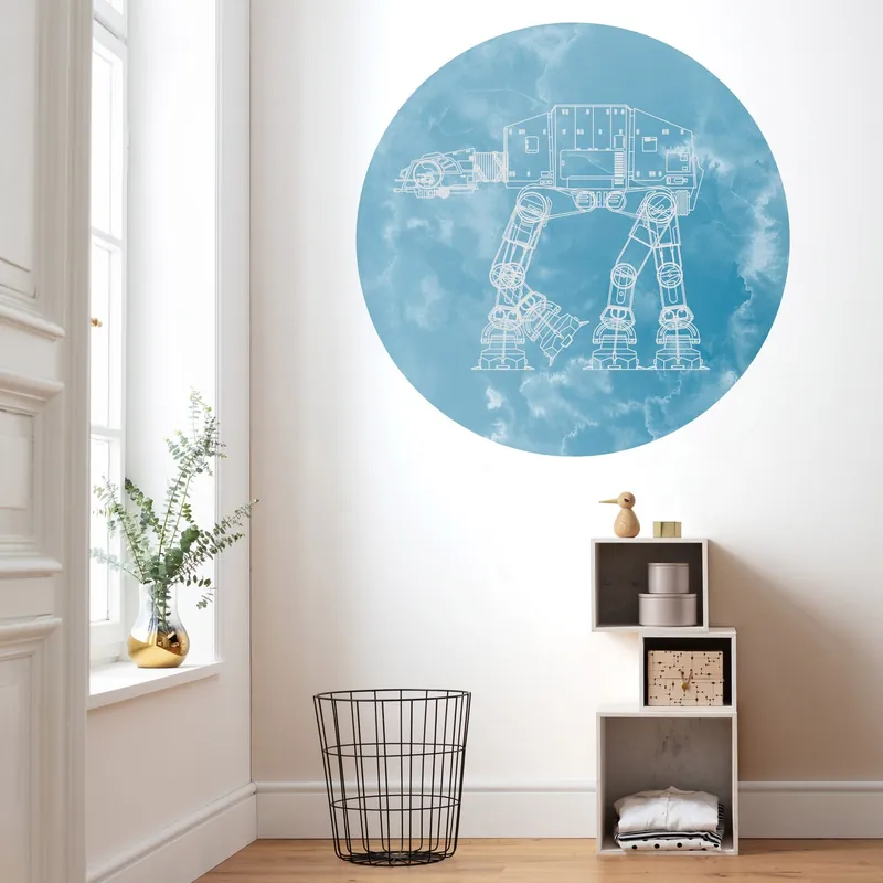 Komar Fototapete Star Wars Dot AT-AT 125 x 125 cm Wandbild Vlies Selbstklebend Kampfmaschinen Direktkauf