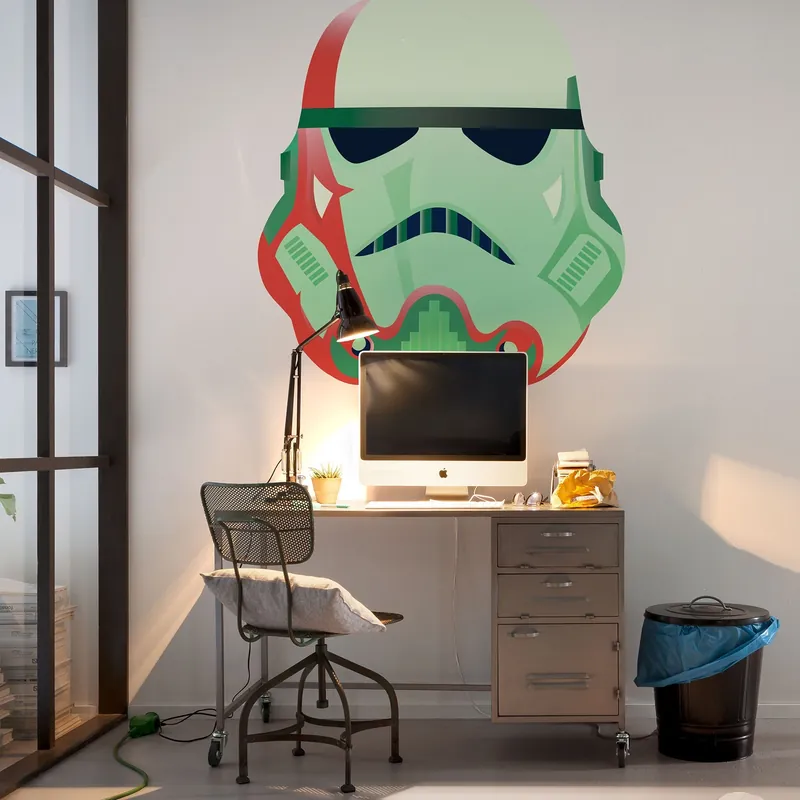 Komar Fototapete Star Wars Dot One of us! 125 x 125 cm Vlies Selbstklebend Imperial Stormtrooper Saisonangebot