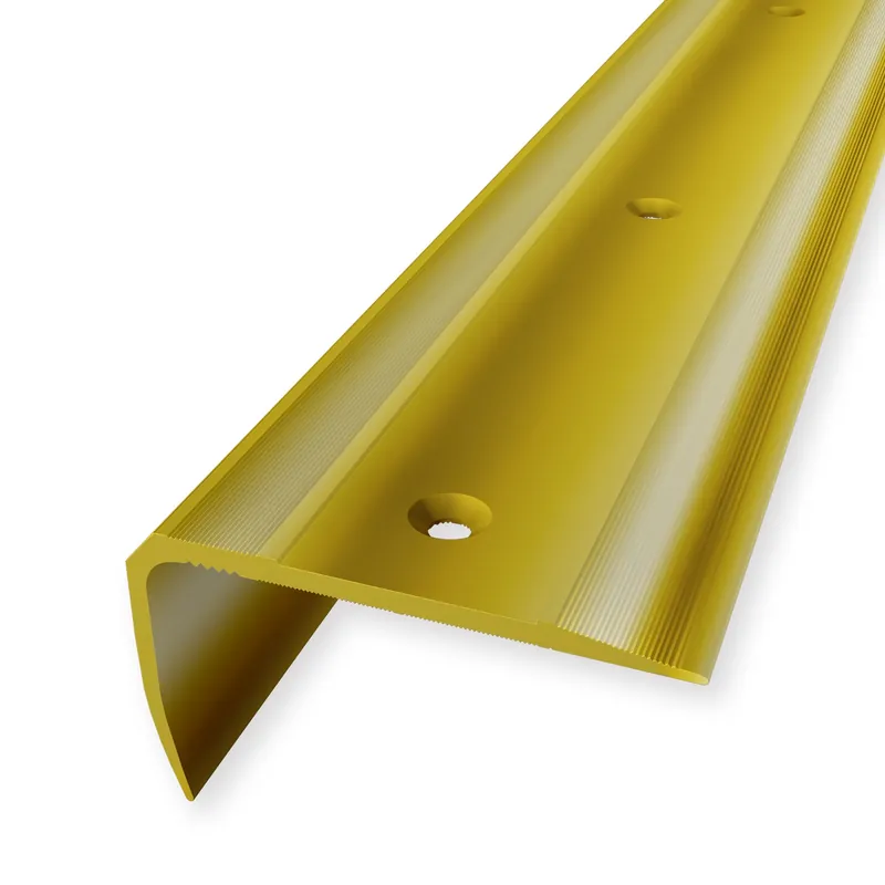 Treppenkantenprofil 29 x 53 mm Winkelprofil Geriffelt Versenkt Gebohrt versch. Farben Küberit Aktuell