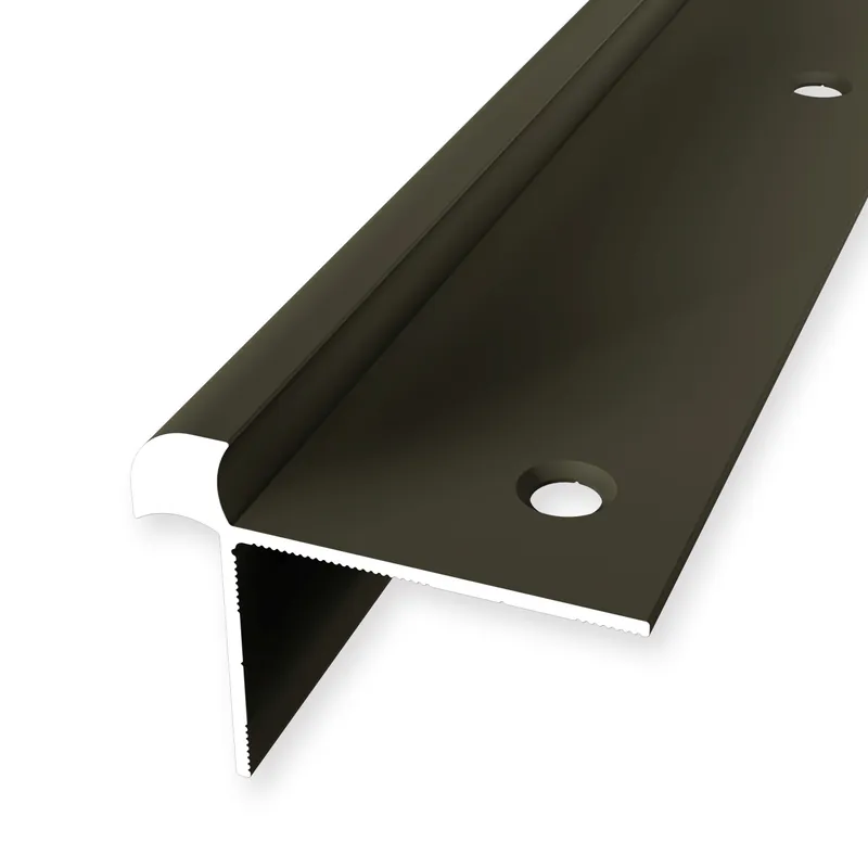 Treppenkantenprofil 33 x 43 mm Aluminium Winkelprofil Glatt Versenkt Gebohrt Küberit Top-Seller