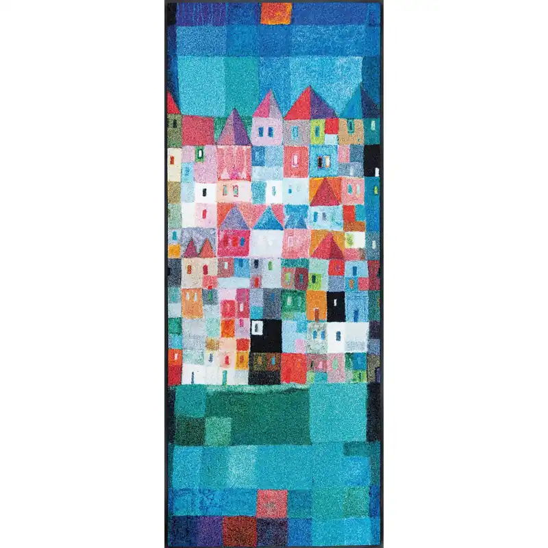 Fussmatte Colourful Houses Schmutzfangmatte waschbar versch. Größen wash+dry Design Saisonangebot