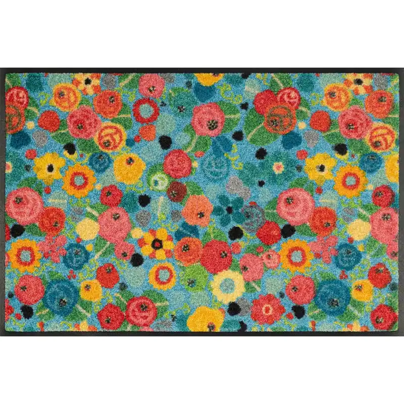 Must-Have Fussmatte Flower Power Schmutzfangmatte waschbar versch. Größen wash+dry Design